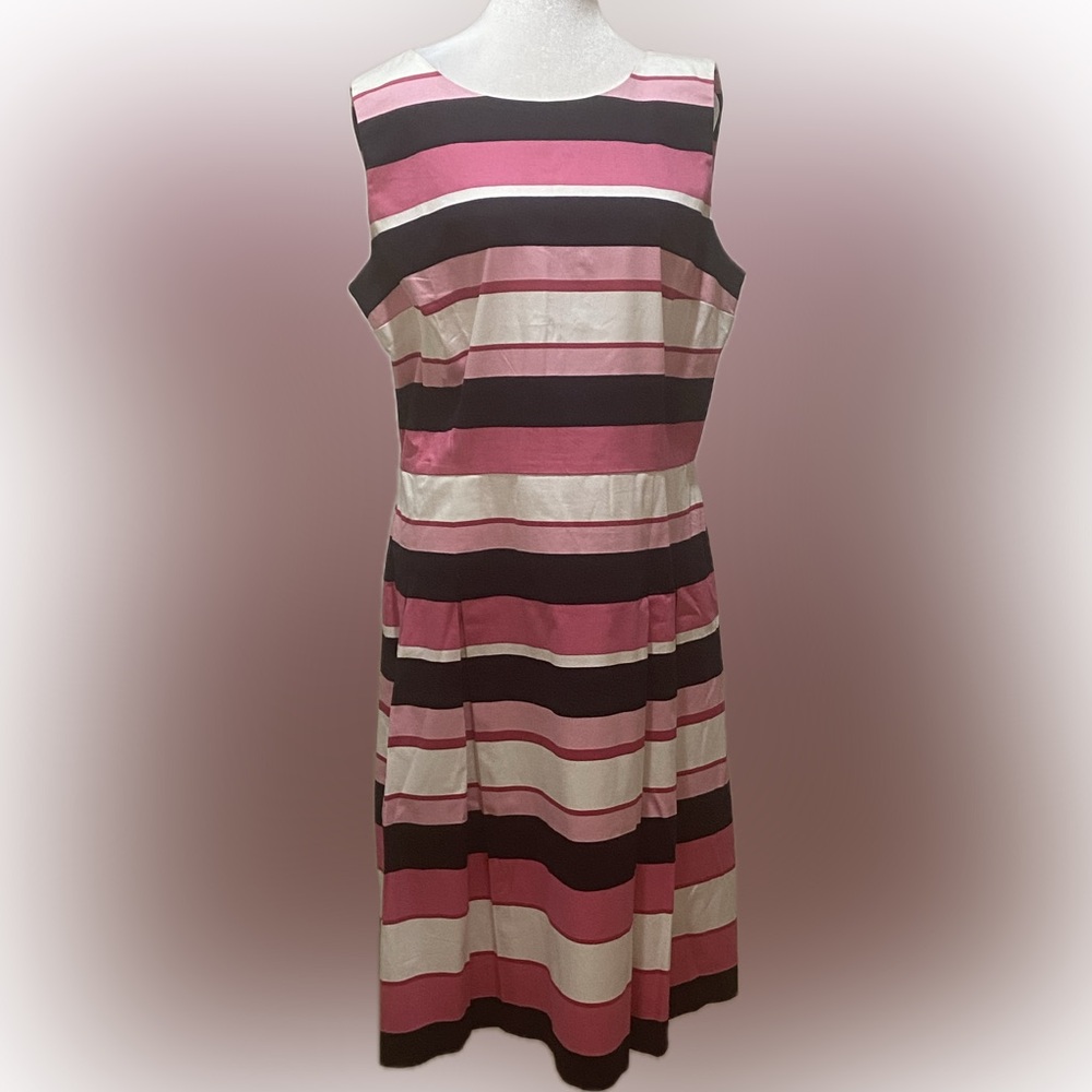 Talbots sleeveless striped dress